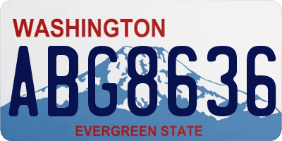 WA license plate ABG8636