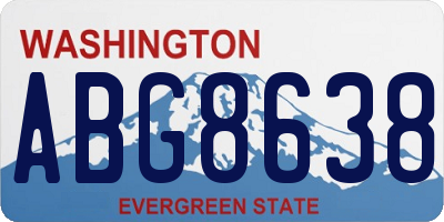 WA license plate ABG8638