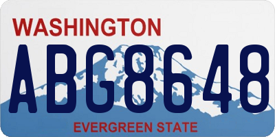 WA license plate ABG8648