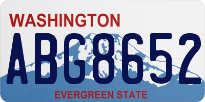 WA license plate ABG8652