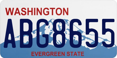 WA license plate ABG8655