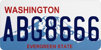 WA license plate ABG8666