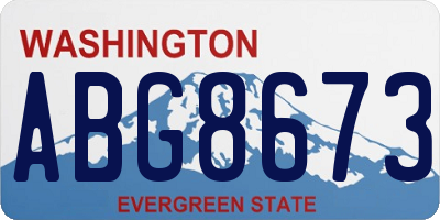 WA license plate ABG8673