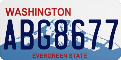 WA license plate ABG8677