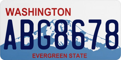 WA license plate ABG8678