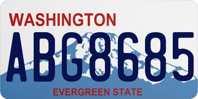 WA license plate ABG8685