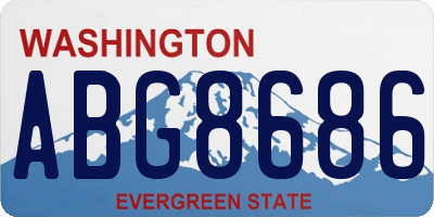 WA license plate ABG8686