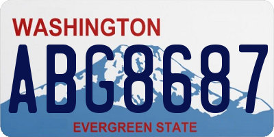 WA license plate ABG8687