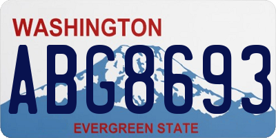 WA license plate ABG8693