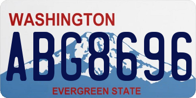 WA license plate ABG8696