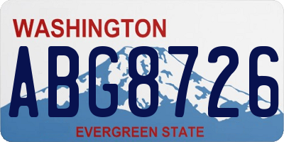 WA license plate ABG8726