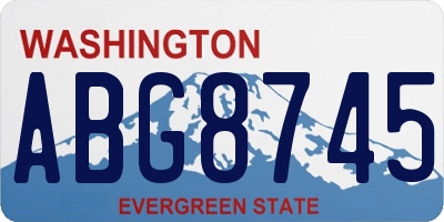 WA license plate ABG8745