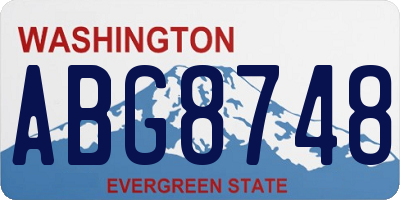 WA license plate ABG8748