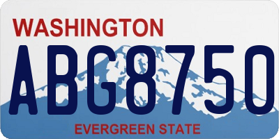 WA license plate ABG8750