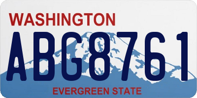 WA license plate ABG8761