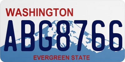 WA license plate ABG8766