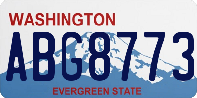 WA license plate ABG8773