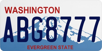 WA license plate ABG8777