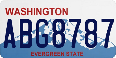 WA license plate ABG8787