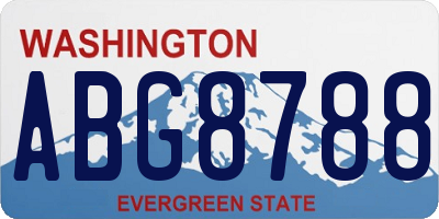 WA license plate ABG8788