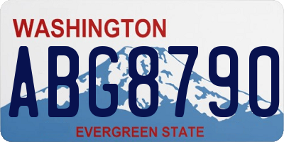 WA license plate ABG8790