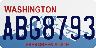 WA license plate ABG8793