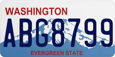 WA license plate ABG8799