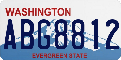 WA license plate ABG8812
