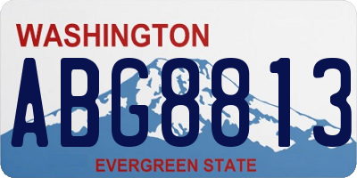 WA license plate ABG8813