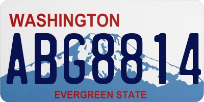 WA license plate ABG8814