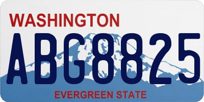 WA license plate ABG8825