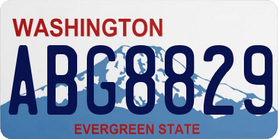 WA license plate ABG8829