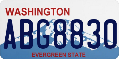 WA license plate ABG8830
