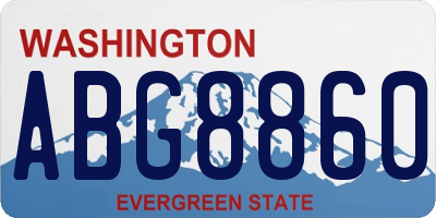 WA license plate ABG8860