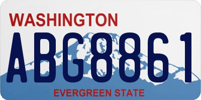WA license plate ABG8861