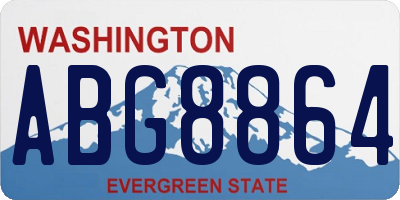 WA license plate ABG8864
