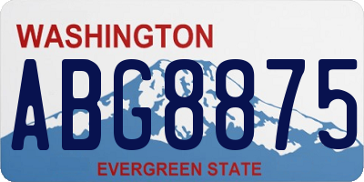 WA license plate ABG8875