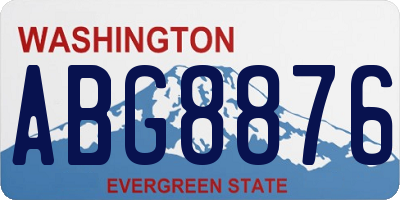 WA license plate ABG8876