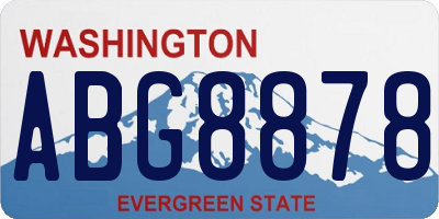WA license plate ABG8878