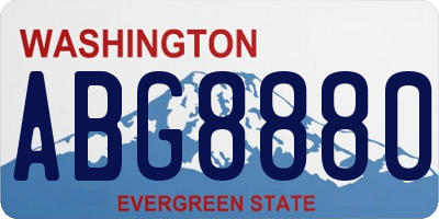 WA license plate ABG8880