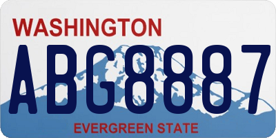 WA license plate ABG8887