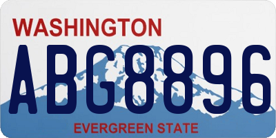 WA license plate ABG8896