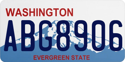WA license plate ABG8906