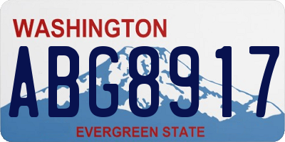 WA license plate ABG8917