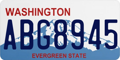 WA license plate ABG8945