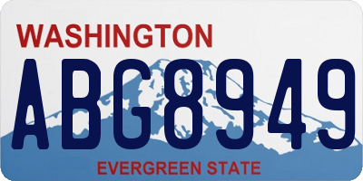 WA license plate ABG8949