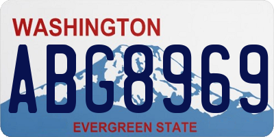 WA license plate ABG8969