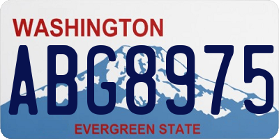 WA license plate ABG8975