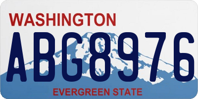 WA license plate ABG8976
