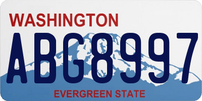 WA license plate ABG8997